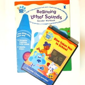 2003 BLUES CLUES Vintage DVD & Preschool Workbook!!! VINTAGE!